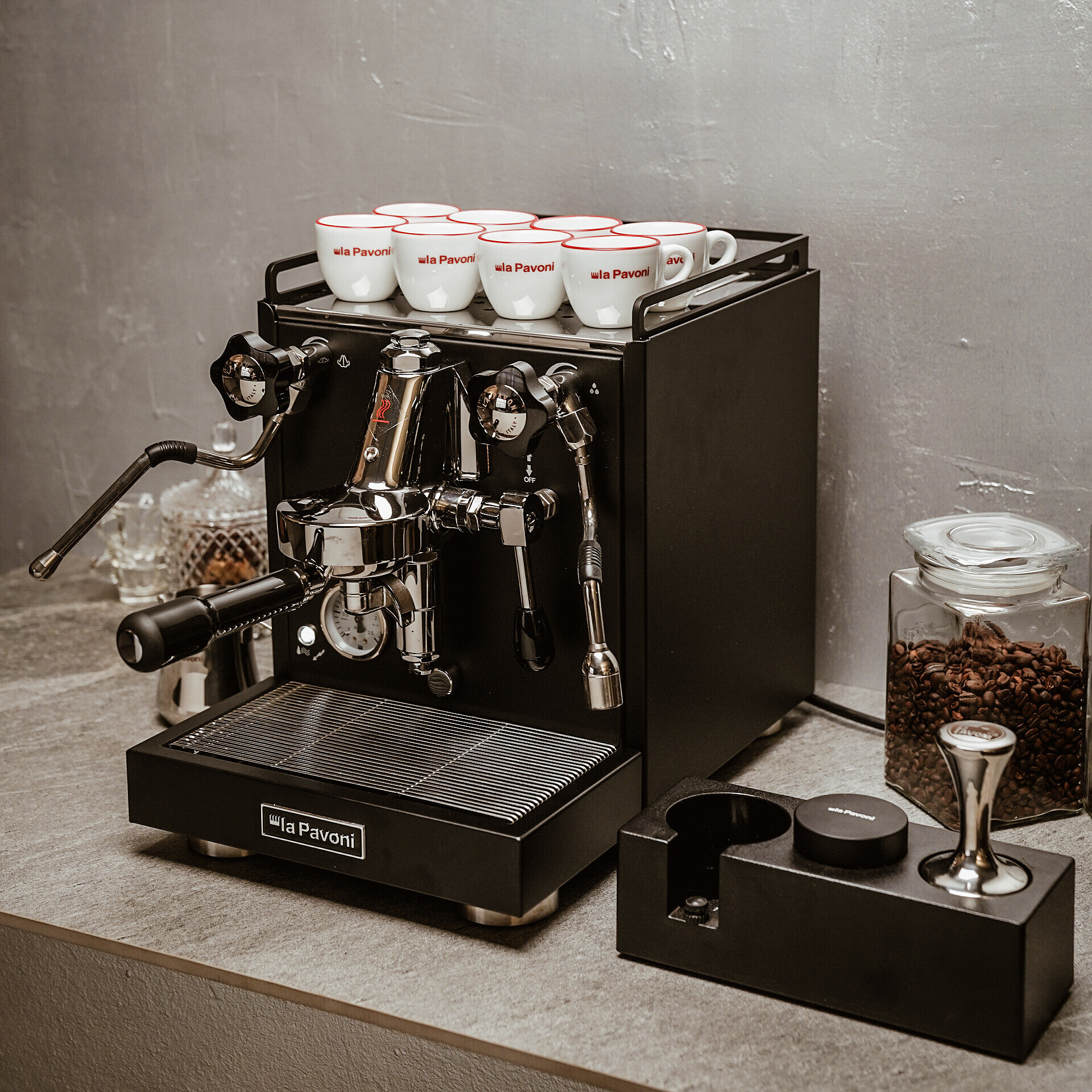 La Pavoni New Cellini Classic Black (with SIRAI commercial pressure switch)