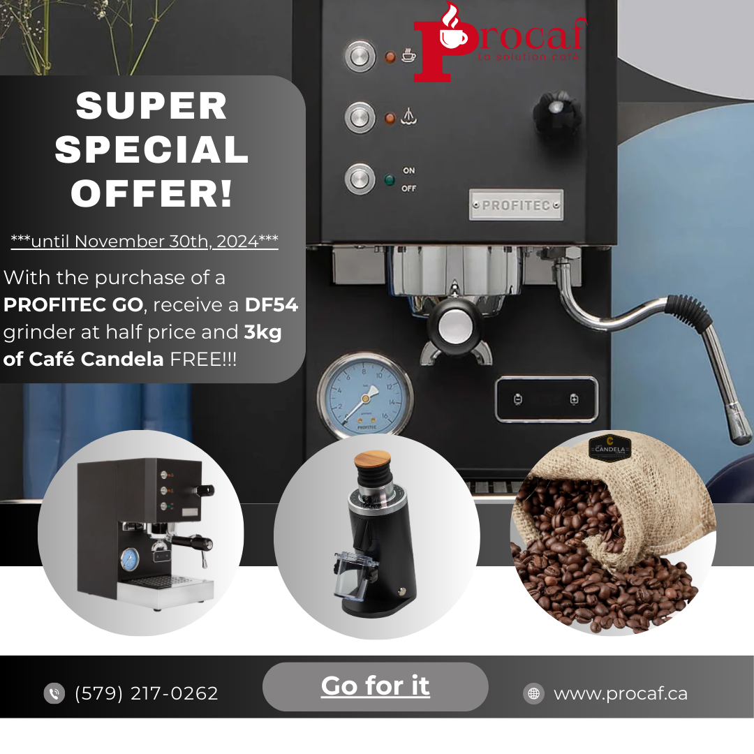 PROFITEC GO + DF54 Grinder + 3kg Café Candela (Offre Spécial)